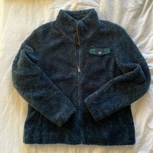 Pendleton Fleece Jacket with Plaid Trim